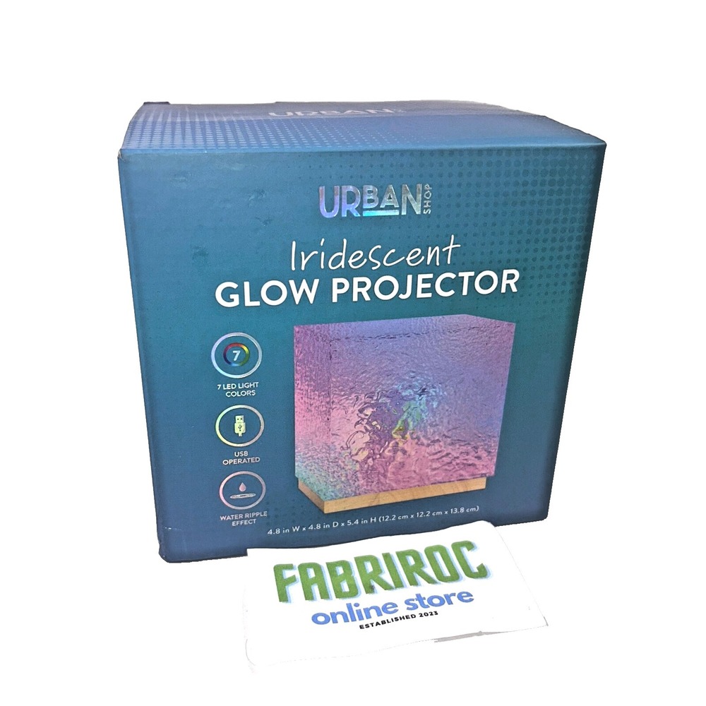 NEW!! Urban Shop 4" Iridescent Cube Glowy Mood Light – Color-Changing Lamp!!!